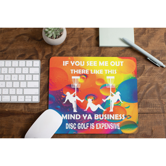 Disc Golf Funny Stripper Man PSYCHADELIC Mousepad Mouse Pad Computer Golf Gift - Picture 2 of 3